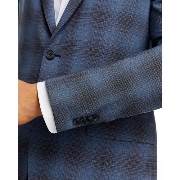John Varvatos Star Usa Mens Slim Fit Wool Plaid Suit 40 Regular Blue - NWT $825 - Picture 4 of 7